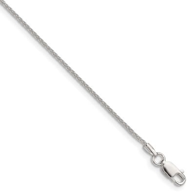 1.3mm 8 Sided Diamond-cut Double Spiga Chain 20 Inch Sterling Silver, MPN: QDDS030-20, UPC: