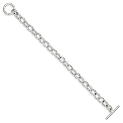 7.75Inch Polished Fancy Link Toggle Bracelet Sterling Silver, MPN: QH134-7.75, UPC: 886774115412