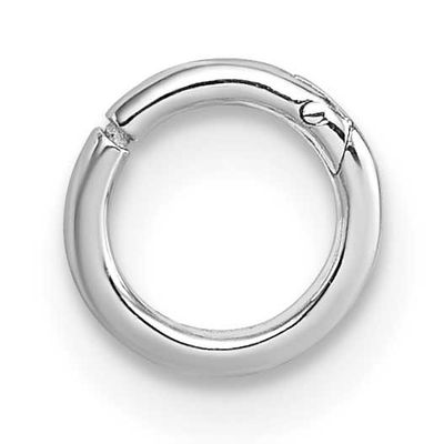 Polished Single Cartilage Hoop Earring Sterling Silver Rhodium-Plated, MPN: QE17818, UPC: