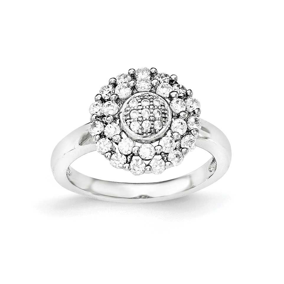 CZ Ring Sterling Silver Polished, MPN: QR6018, UPC: