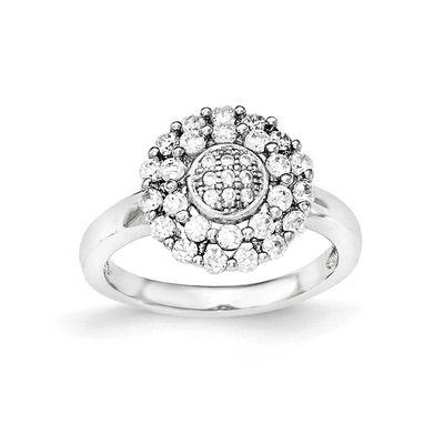 CZ Ring Sterling Silver Polished, MPN: QR6018, UPC: