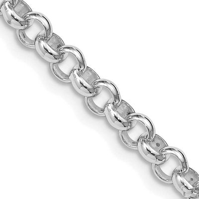 4.6mm Rolo Chain 16 Inch Sterling Silver Rhodium-Plated, MPN: QFC76R-16, UPC: