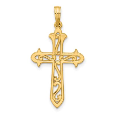 Cross Pendant 14k Gold Polished, MPN: D5744, UPC: