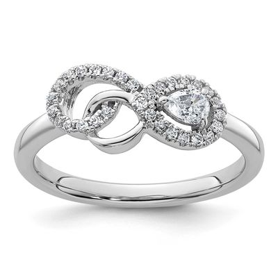 Polished Diamond Infinity Ring 14k White Gold, MPN: RM10508-025-WAA, UPC: