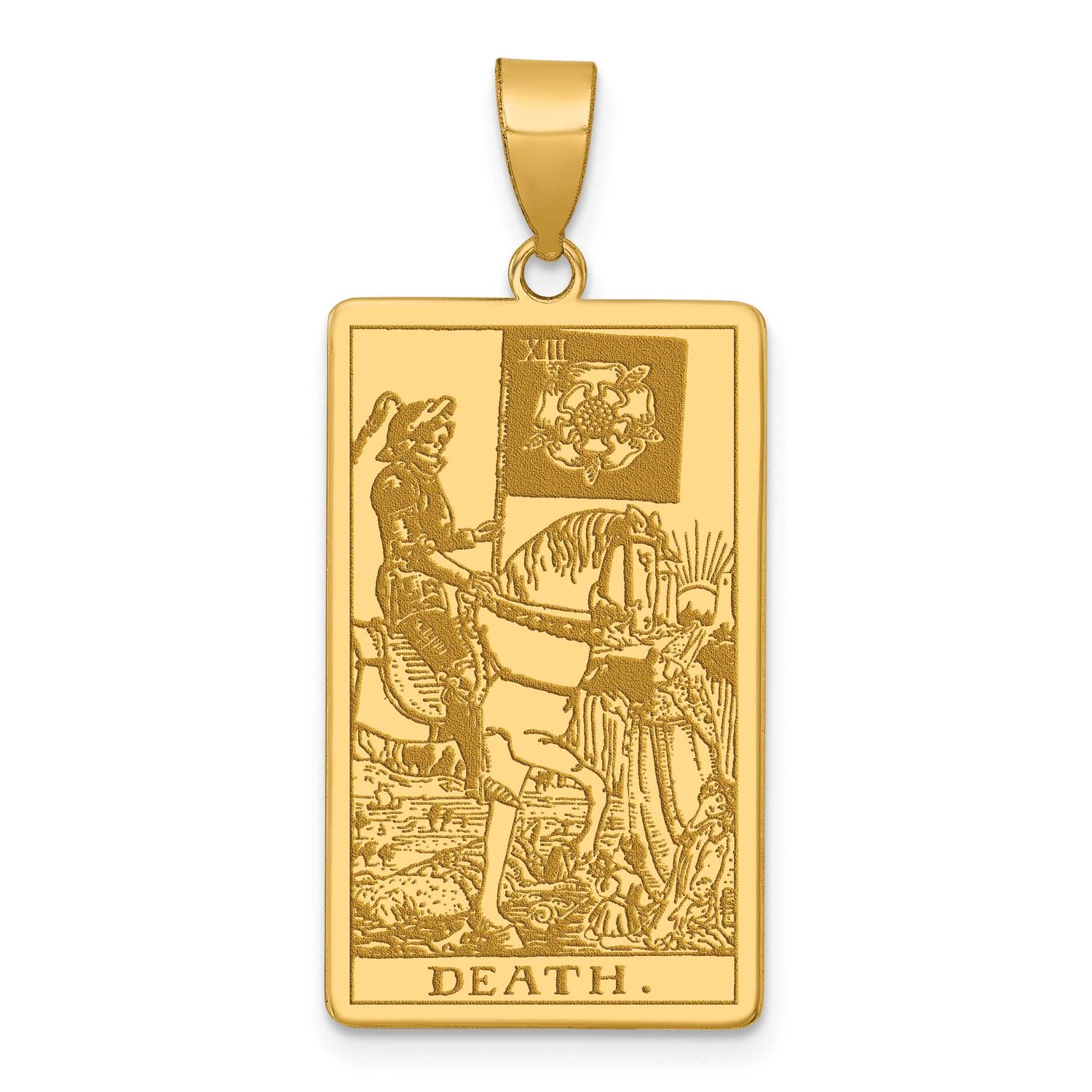 Death Tarot Card Pendant 14k Gold, MPN: XM723, UPC:
