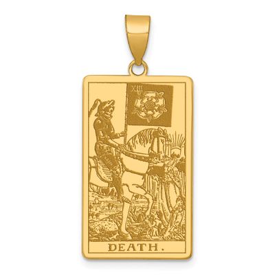 Death Tarot Card Pendant 14k Gold, MPN: XM723, UPC: