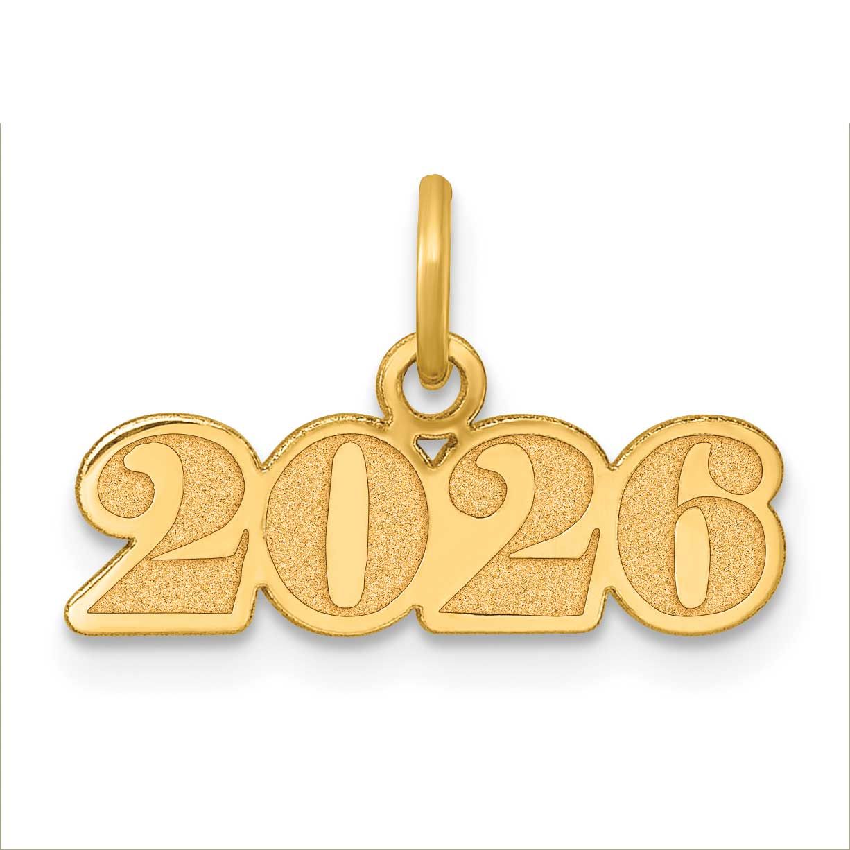 Satin Horizontal 2026 Charm 14k Gold Polished, MPN: YC1554-26, UPC:
