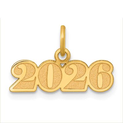 Satin Horizontal 2026 Charm 14k Gold Polished, MPN: YC1554-26, UPC:
