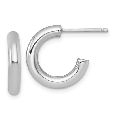 3.0 x 16mm Polished Post Hoop Earrings 14k White Gold, MPN: TF2528W, UPC: