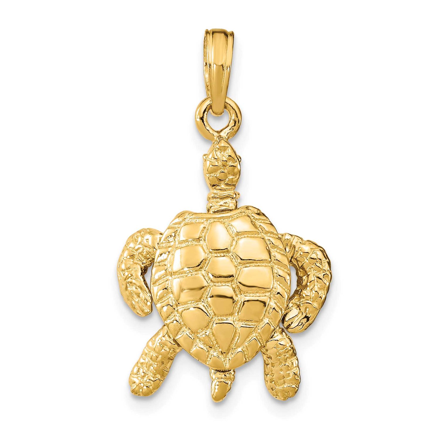 3-D Sea Turtle with Moveable Head and Legs Charm 14k Gold, MPN: K8063, UPC: 63721806023