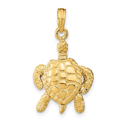 3-D Sea Turtle with Moveable Head and Legs Charm 14k Gold, MPN: K8063, UPC: 63721806023