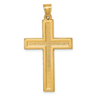 Textured Cross Pendant 14k Gold Polished, MPN: XR2162, UPC: