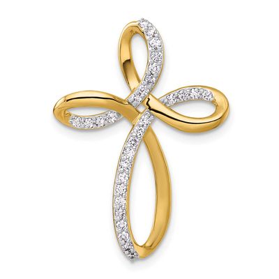 Diamond Cross Chain Slide 14k Gold, MPN: PM5051-032-YA, UPC: