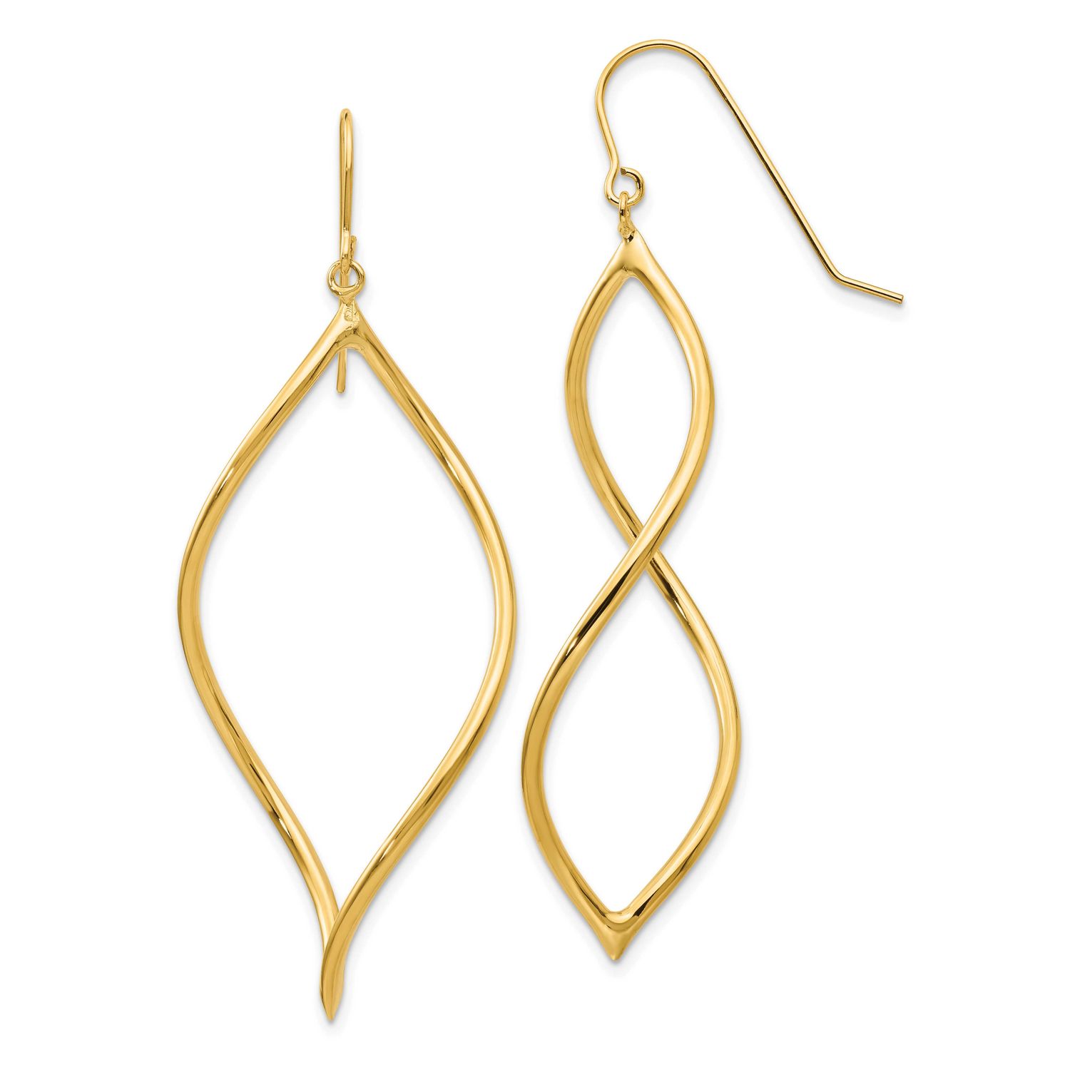 Twisted Drop Earrings 14k Gold, MPN: T1103, UPC: 886774562223