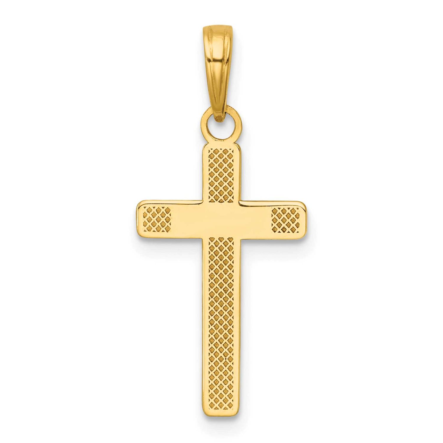 Large Cross Charm 14k Gold Polished, MPN: K10070, UPC: