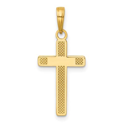 Large Cross Charm 14k Gold Polished, MPN: K10070, UPC: