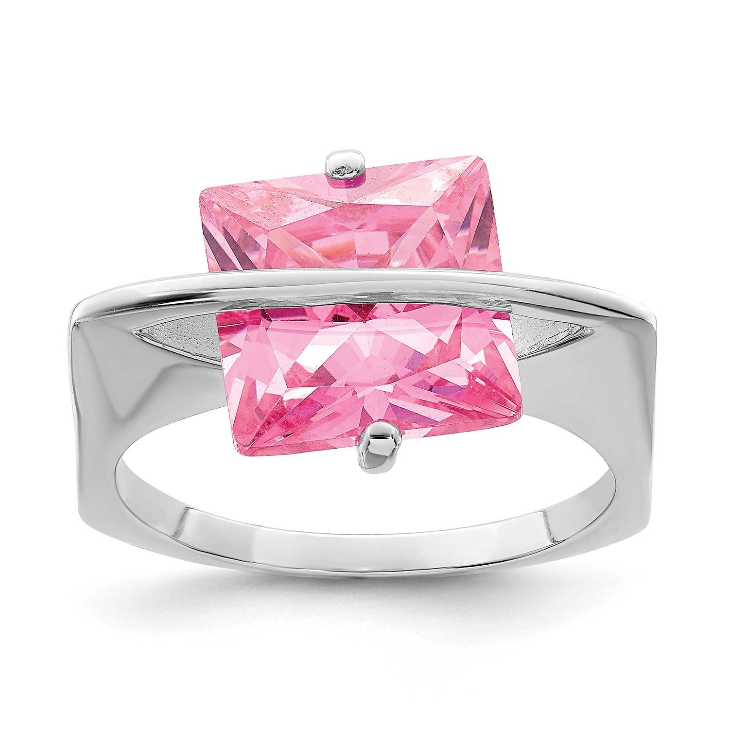 Pink CZ Ring Sterling Silver, MPN: QR1404, UPC: 191101283703