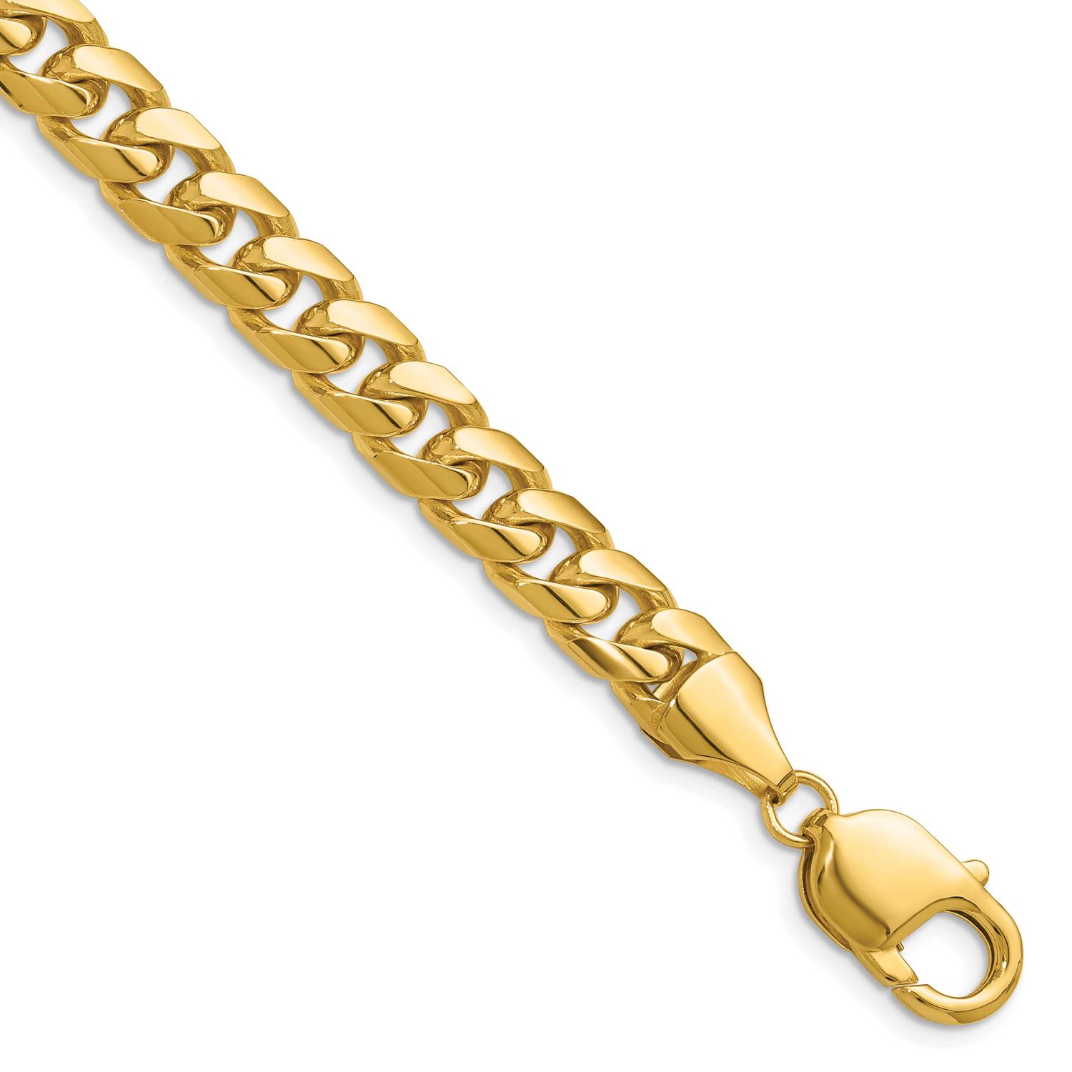 8.0mm Solid Miami Cuban Chain 8.5 Inch 10k Gold, MPN: 10DCU250-8.5, UPC: