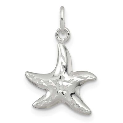 Diamond-Cut 3-D Starfish Charm Sterling Silver Polished, MPN: QC11582, UPC: