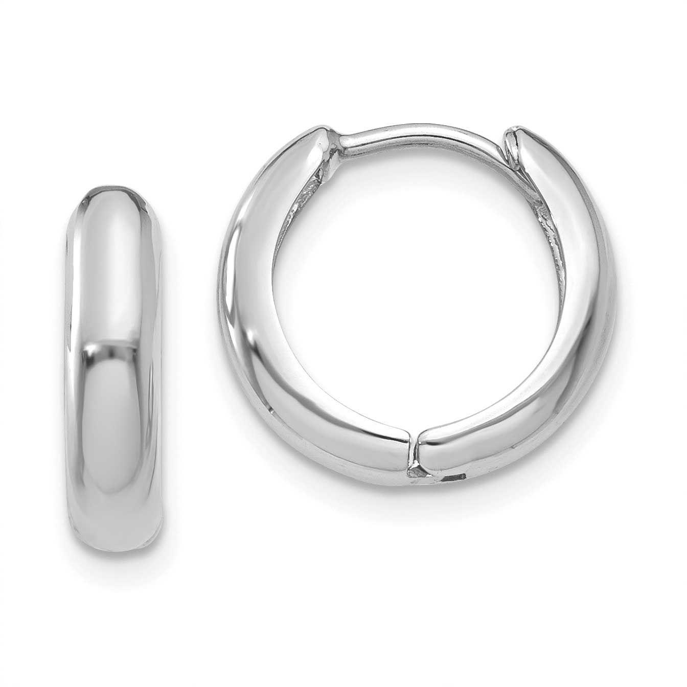 Hinged Hoop Earrings 10k White Gold, MPN: 10Y7917, UPC: 191101344695