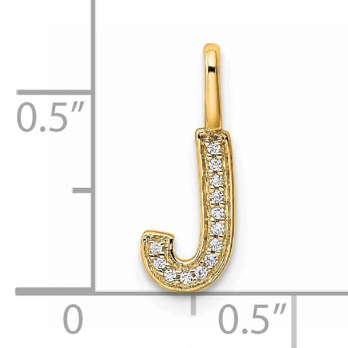Diamond Letter J Initial Pendant 14k Gold, MPN: PM8367J-004-YA, UPC: