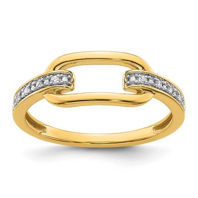 Diamond Link Fashion Ring 14k Gold Polished, MPN: RM10043-005-YAA, UPC: