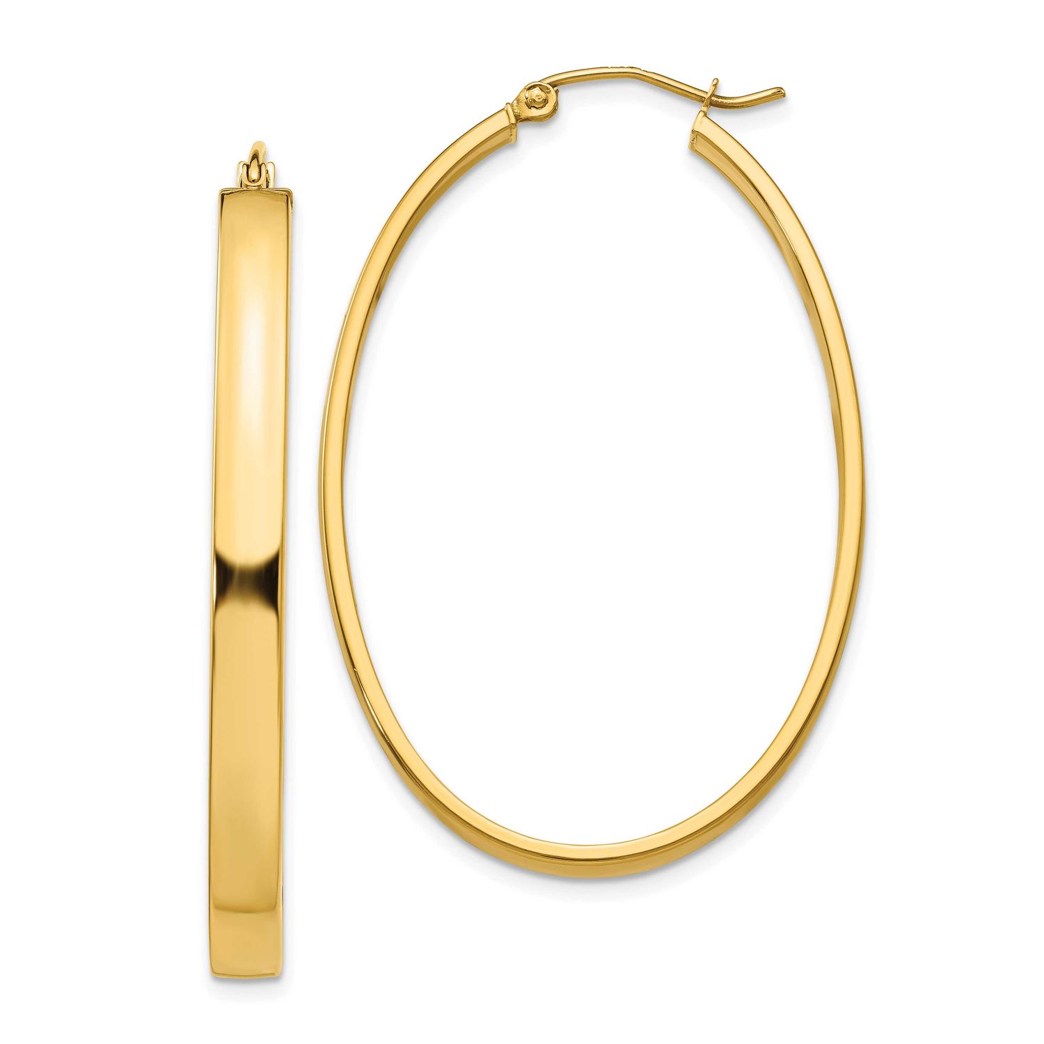 Lightweight Oval Hoop Earrings 10k Gold, MPN: 10TC660, UPC: