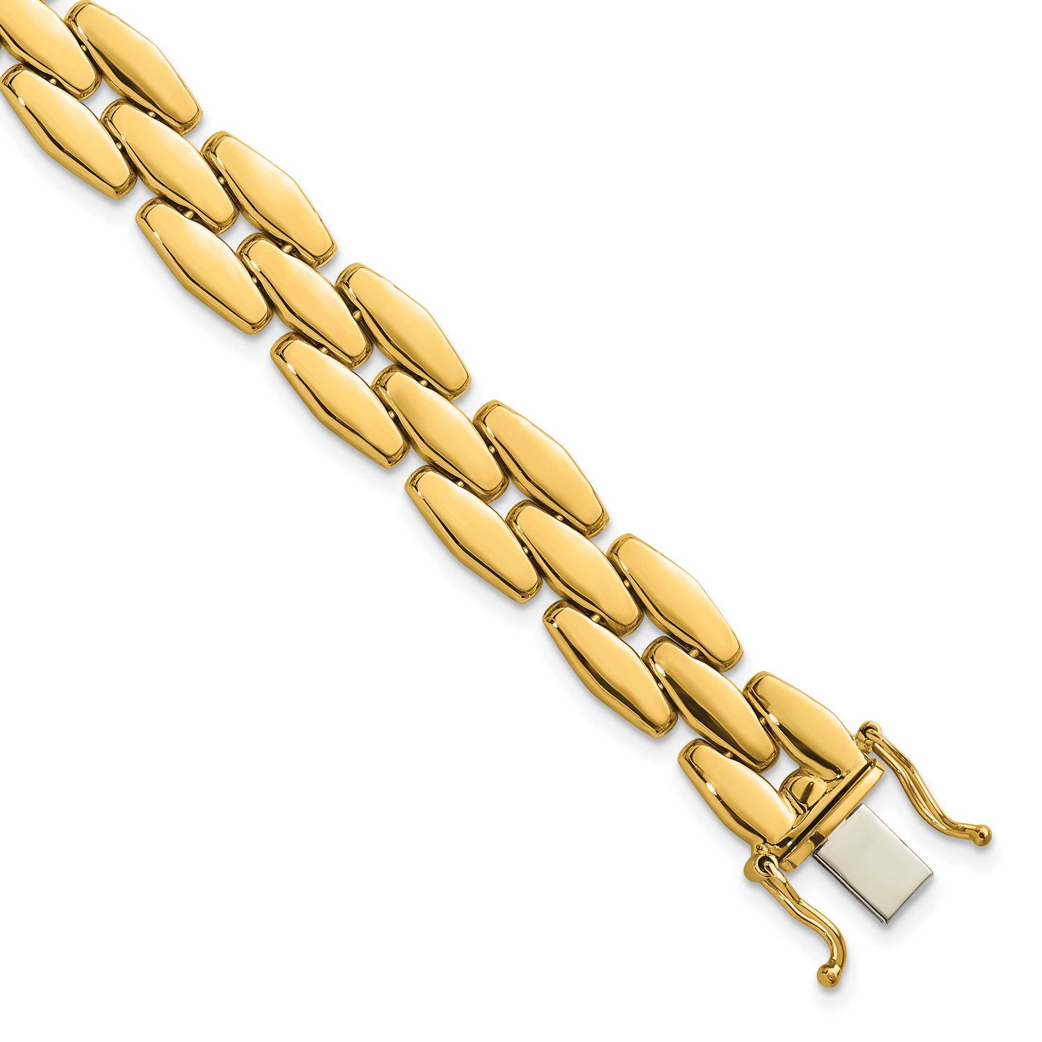 Fancy Link Bracelet 14k Gold Polished, MPN: SF3211-7.5, UPC: