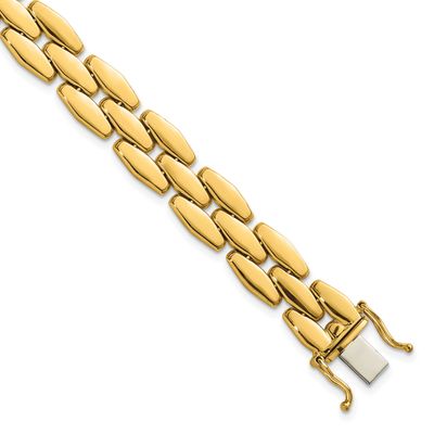 Fancy Link Bracelet 14k Gold Polished, MPN: SF3211-7.5, UPC: