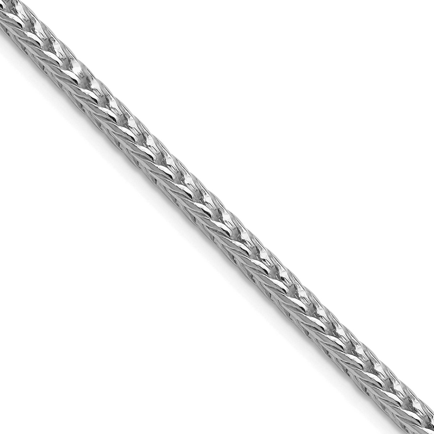 3.4mm Diamond-Cut Round Franco Chain 20 Inch Sterling Silver Rhodium-Plated, MPN: QFR320R-20, UPC: