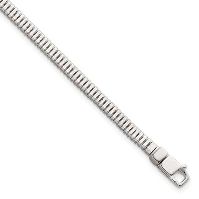 Fancy 3.5mm Square Link 8 Inch Bracelet Sterling Silver Polished, MPN: QG6793-8, UPC: