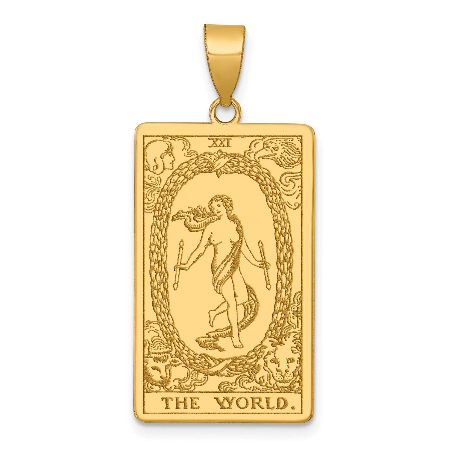 The World Tarot Card Pendant 14k Gold, MPN: XM731, UPC: