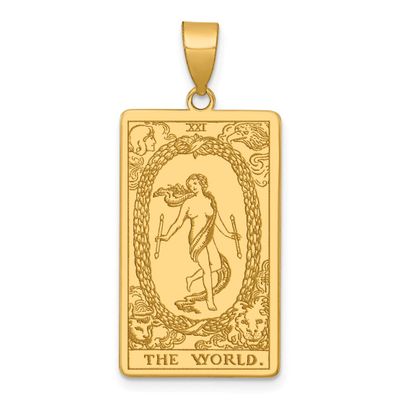 The World Tarot Card Pendant 14k Gold, MPN: XM731, UPC: