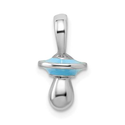 De-Ani 3D Blue Enameled Pacifier Pendant Sterling Silver Rhodium-Plated, MPN: QC10653, UPC: 6372181…