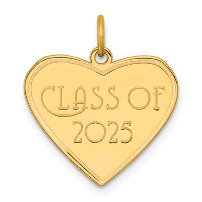 Class of 2025 Heart Charm 14k Gold Polished, MPN: YC1542-25, UPC: