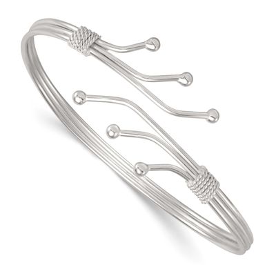 Fancy Cuff Bangle Sterling Silver Polished, MPN: QB1583, UPC: