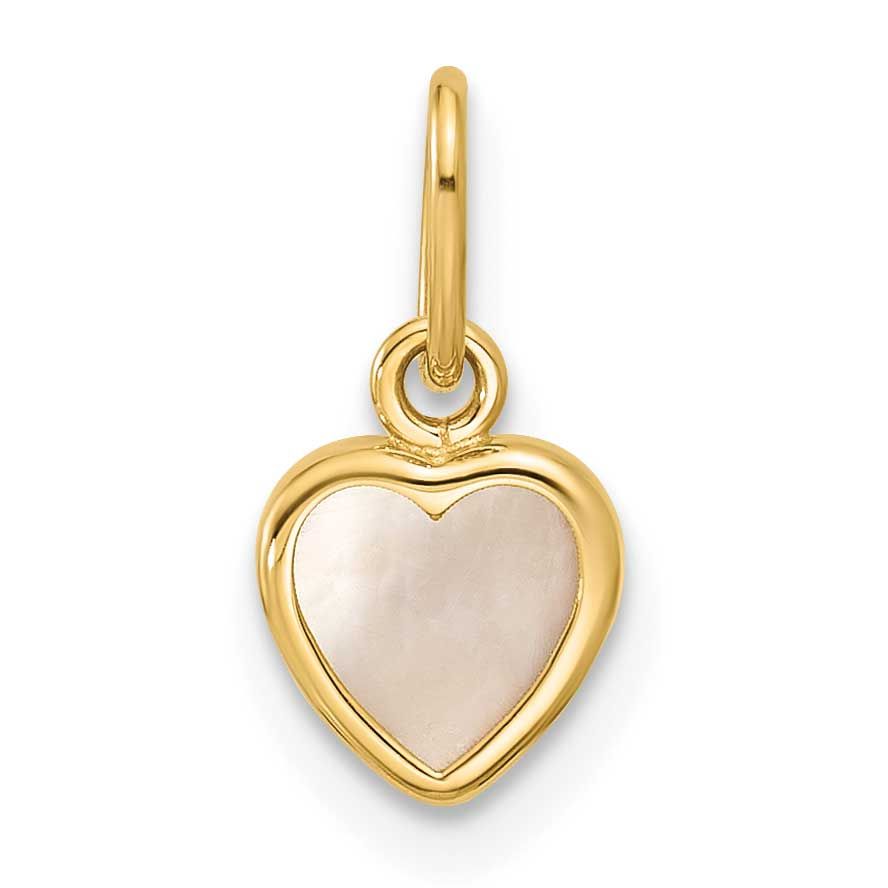 Mother of Pearl Heart Pendant 14k Gold Polished, MPN: YC1624, UPC: