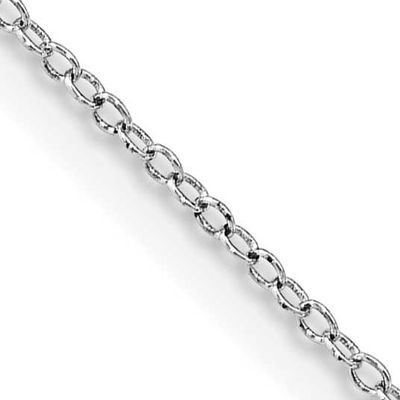 1mm Cable Chain with 2 Inch Extender 20 Inch Sterling Silver Rhodium-Plated, MPN: QCL025RH-18, UPC: