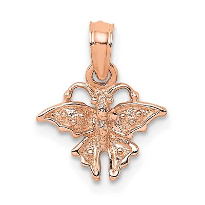 Textured Mini Butterfly Charm 14k Rose Gold, MPN: K6429R, UPC: 196904090589