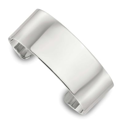 25mm Flat Cuff Bangle Sterling Silver Polished, MPN: QB1555, UPC: