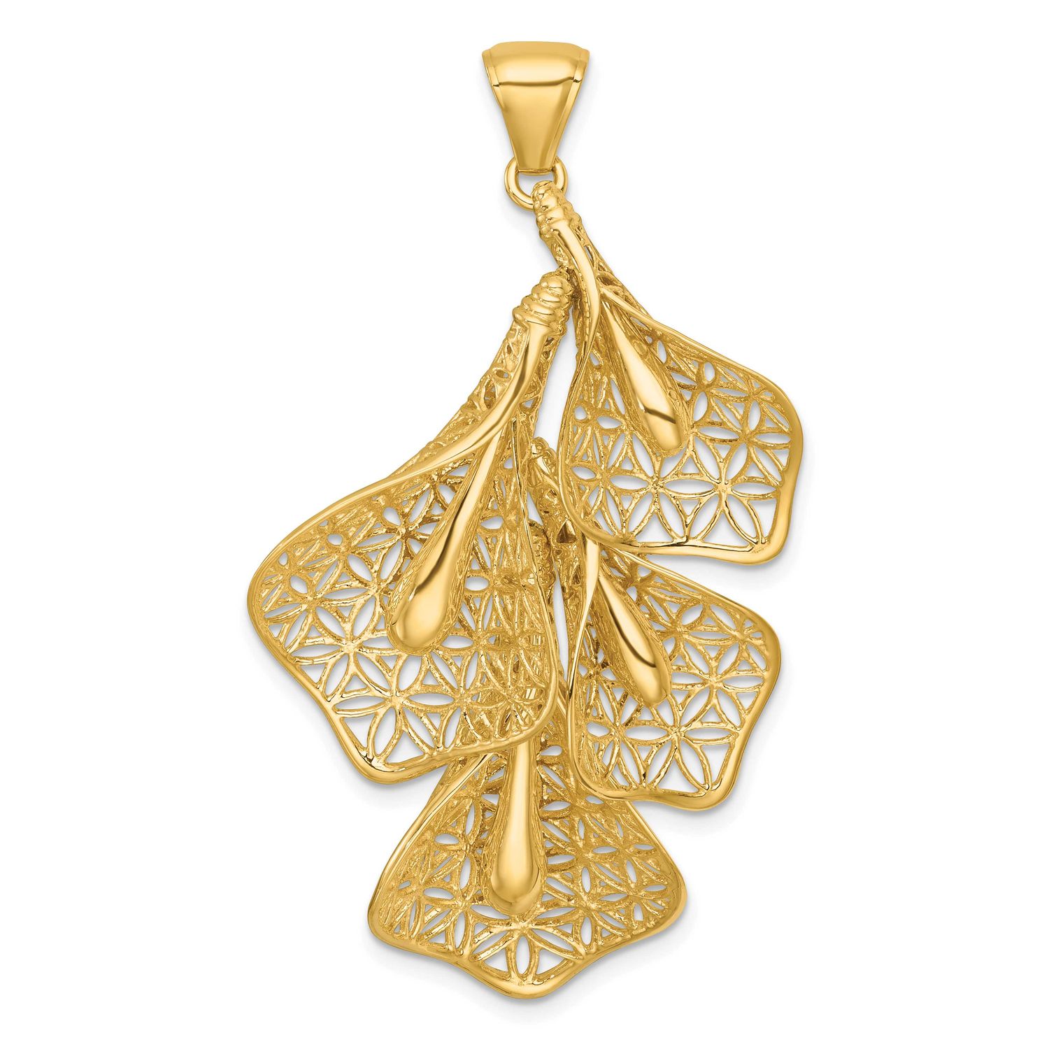 Calla Lilly Flower Pendant 14k Gold Polished, MPN: SF3305, UPC: