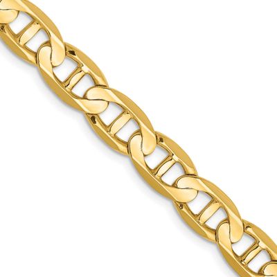 7mm Concave Anchor Chain 22 Inch 10k Gold, MPN: 10CCA180-22, UPC: