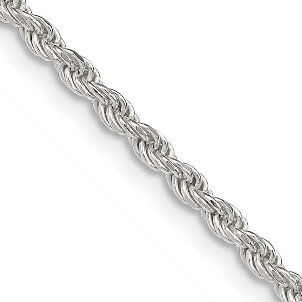 2.25mm Diamond-Cut Rope Chain 42 Inch Sterling Silver, MPN: QDC050-42, UPC: 196904361559