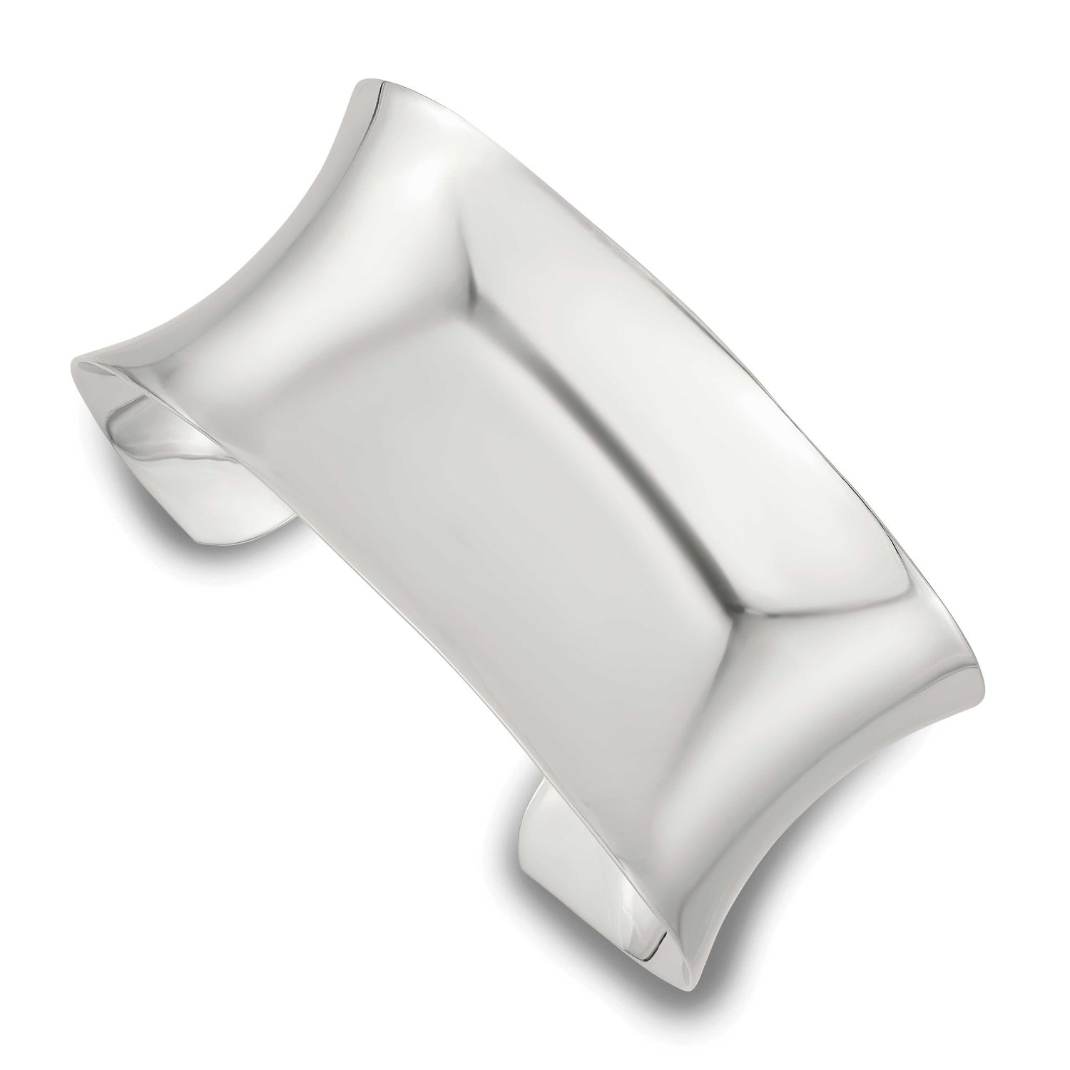 30mm Concave Cuff Bangle Sterling Silver Polished, MPN: QB1561, UPC: