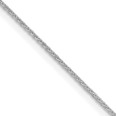 0.85mm Diamond-Cut Round Spiga Chain 22 Inch Sterling Silver Rhodium-Plated, MPN: QSR025R-22, UPC: