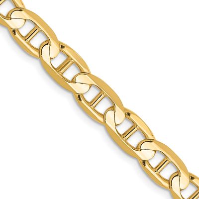 6.25mm Concave Anchor Chain 22 Inch 10k Gold, MPN: 10CCA160-22, UPC:
