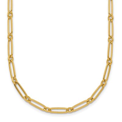 Paperclip Link 3.75mm Necklace 14k Gold Polished, MPN: SF3259-18, UPC: