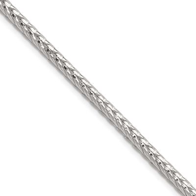 3.8mm Diamond-Cut Round Franco Chain 30 Inch Sterling Silver, MPN: QFR350-30, UPC: