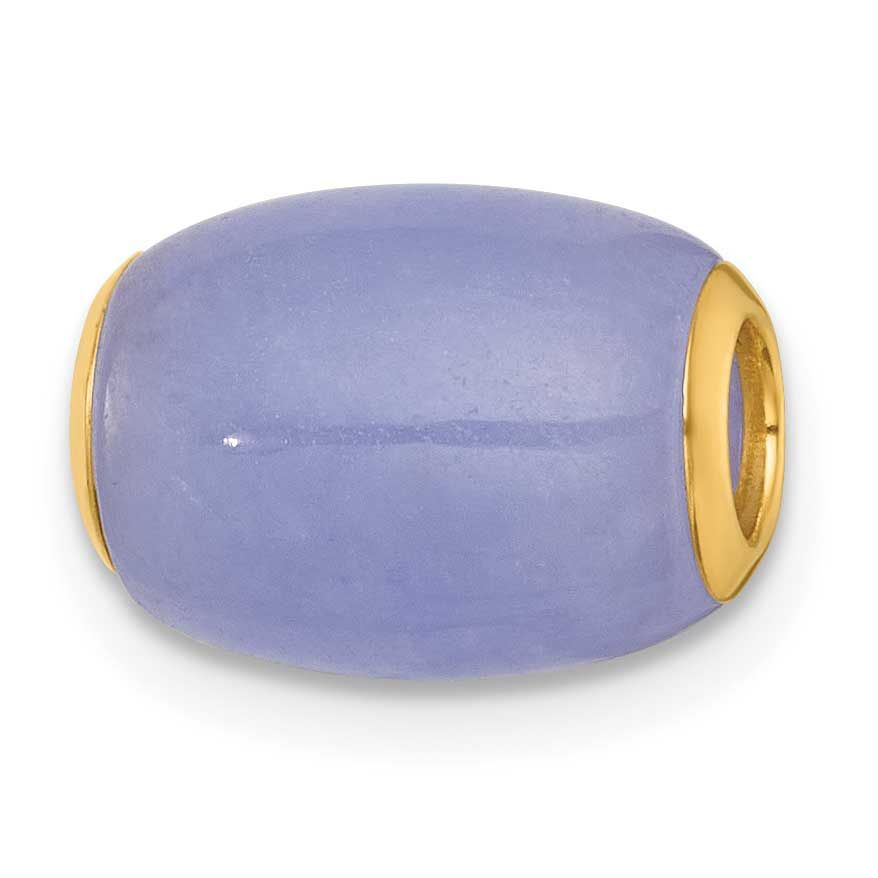 Lavender Jade Oval Bead Slide Pendant 14k Gold Polished, MPN: XP5310, UPC: