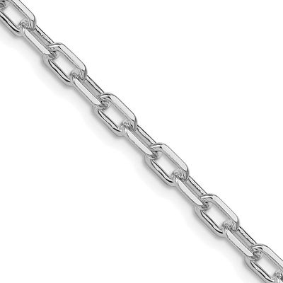 4.5mm Diamond-Cut Long Link Cable Chain 24 Inch Sterling Silver Rhodium-Plated, MPN: QAR120R-24, UP…